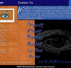 Blue Eyed Events websites
